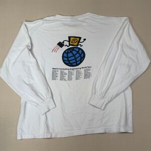 Vintage Microsoft WebTV World Tour Shirt Long Sleeve Oneita Power White XL Tech